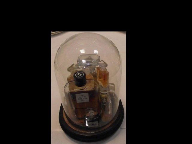 Chanel Perfume Store Display: Vintage Chanel perfume store display- 8 H including glass cover, very good condition."