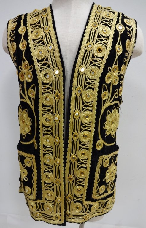 Vintage Vest with Gold Lattice Work: Vintage vest with gold lattice work. Size 10, from a Park Ave. estate, very good condition.