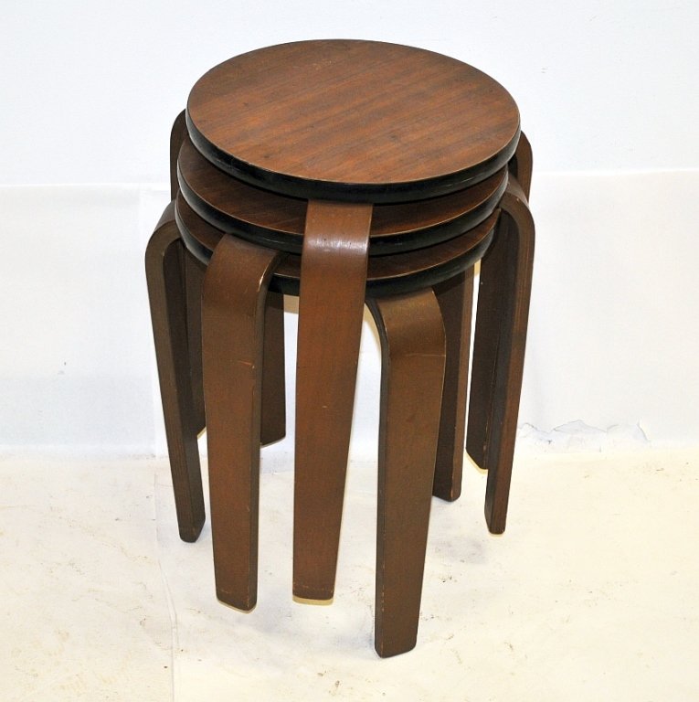 Set of 3 Nesting Tables by James Mont: Set of three nesting tables by James Mont. 18" H x 15" W, very good vintage condition.
