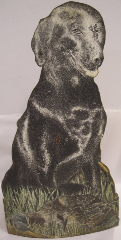 Vintage Labrador Retriever Umbrella and Cane Stand: Vintage handpainted labrador retriever umbrella and cane stand. 17 3/8 L x 7 1/2" W x 32" H, very good used condition.