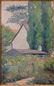 Garden Scene with House- Belle Hawgood- O/C - 3
