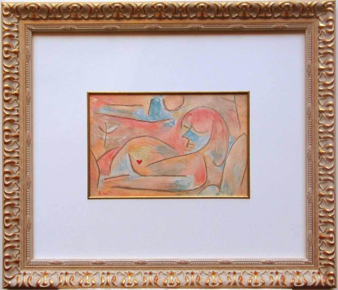Paul Klee- "Winter, 1939"- Signed Color Lithograph: Paul Klee (1879 - 1940), "Winter, 1939", hand-signed lithograph. 10" H x 14" W under mat, excellent condition.