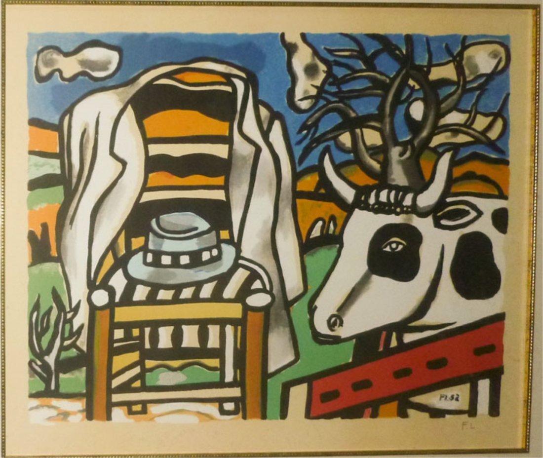 Fernand Leger- "Farm"- Signed Lithograph: Fernand Léger (1881 - 1955), "Farm", hand-signed lithograph. 17 1/2" H X 21 1/2" W under mat, excellent condition.