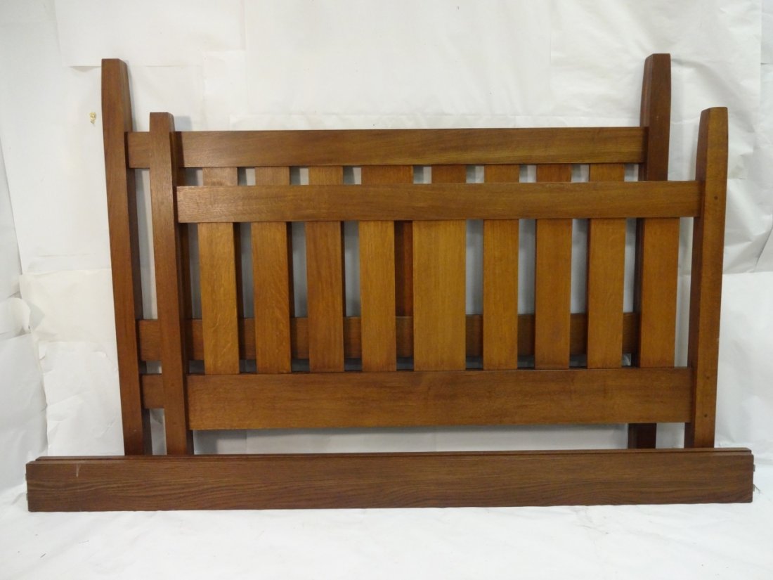 Antique Wooden Bed Frame: Antique wooden bed frame. 63 3/4" W x 86 3/4" D x 50" H, very good condition.