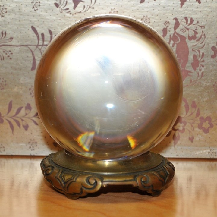 Large 4" Diameter Antique Crystal Ball Sep 17, 2014 Greenwich