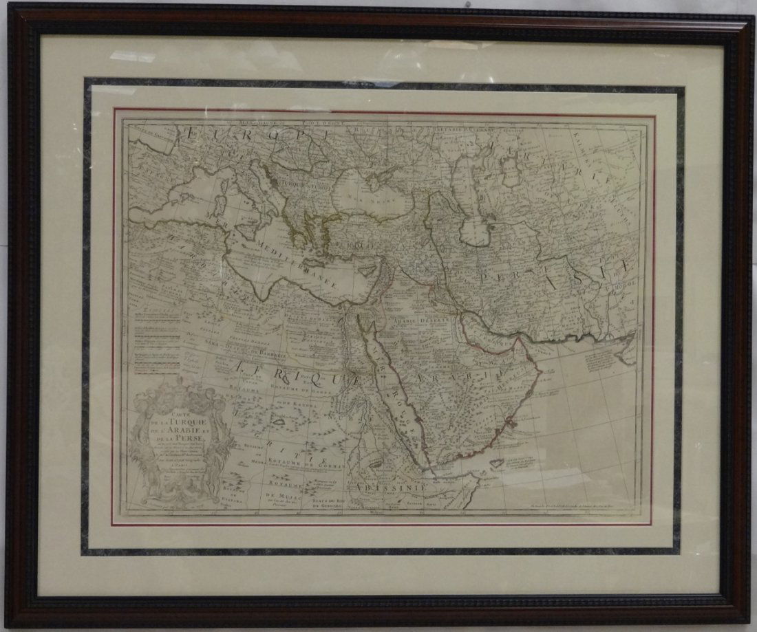 Map of Turkey, Arabia and Turkey Copper Plate: A antiqe copper plated map of Turkey, Arabia and Turkey framed. 19 1/2" H x 25 5/8" W. Excellent antique condition.