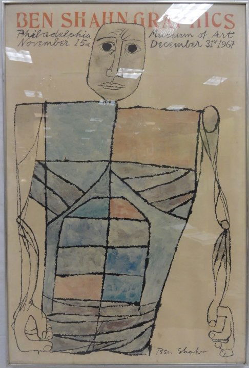 Ben Shahn Graphics/Lithograph Poster: Ben Shahn Graphics lithograph poster. 44 5/8" H x 29 5/8" W, very good vintage condition.