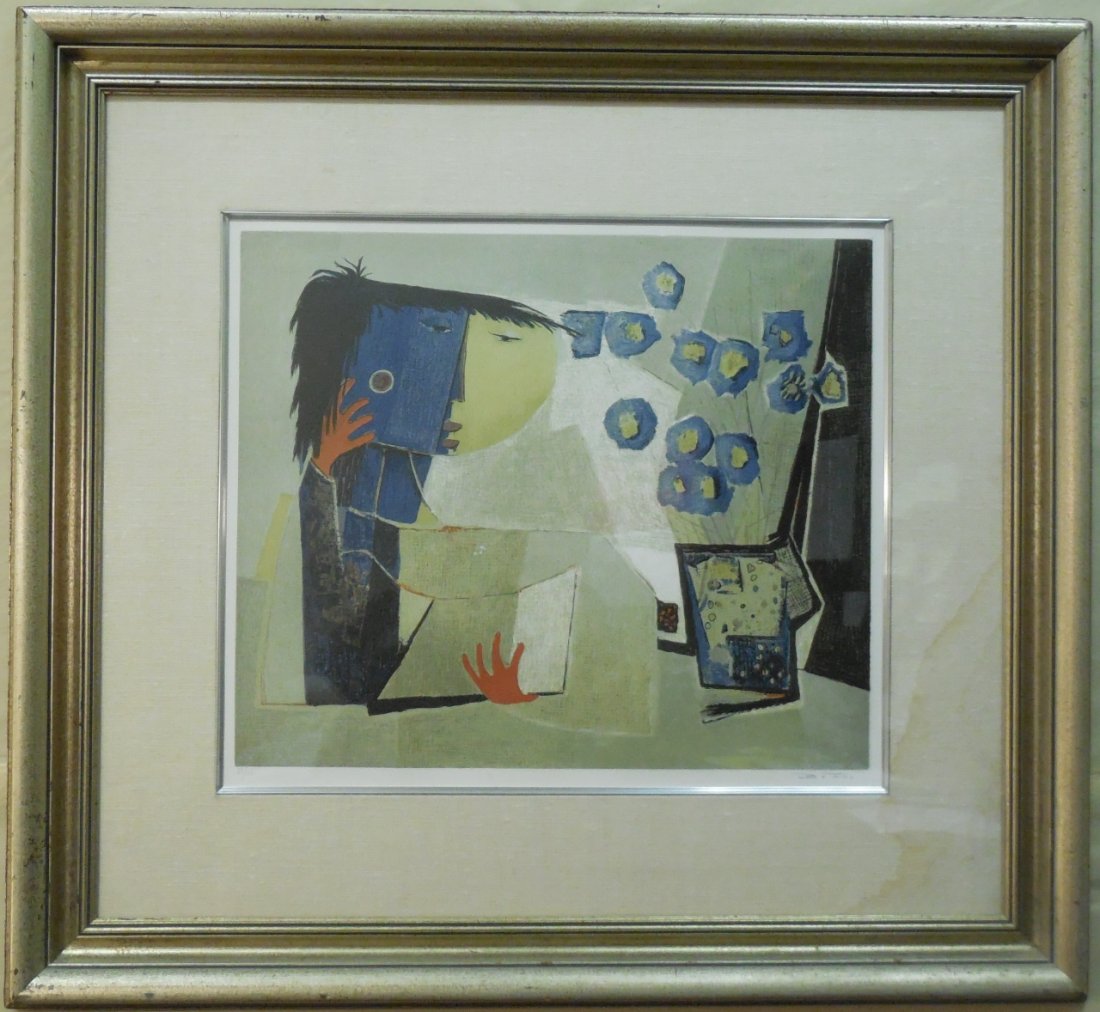 Angel Botello Abstract Lithograph #'d 25/150 & Signed: An Angel Botello abstract lithograph numbered 25/150 and signed by artist. Excellent condition.