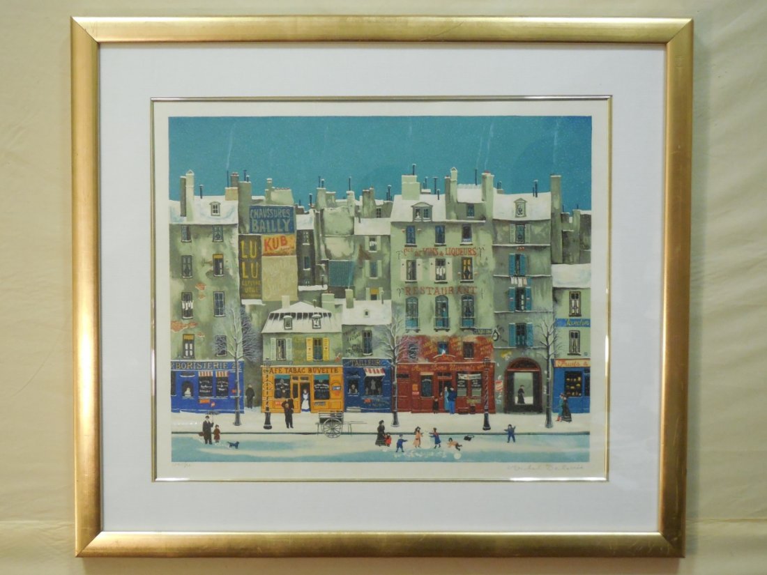 Michel Delacroix/Vignette/Signed & #d Lithograph: Michel Delacroix, "Vignette", signed and numbered lithograph. 21" H x 25" W, very good condition.