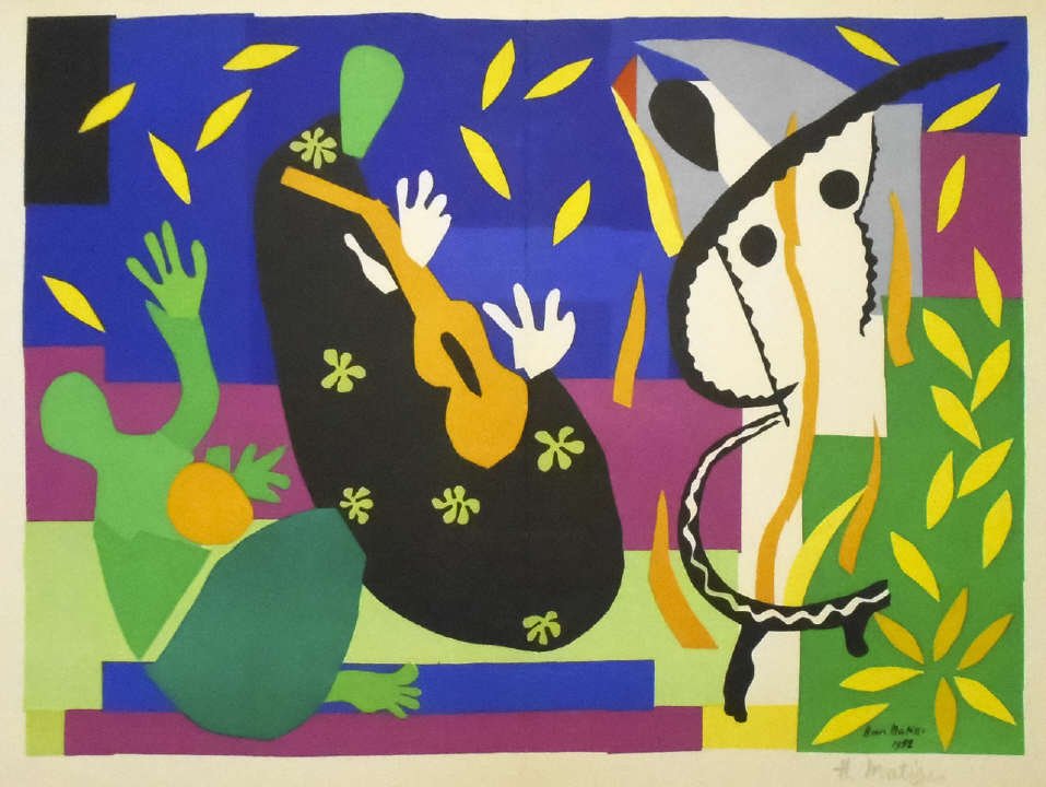 Matisse "King's Melancholy" Lithograph, Signed: Artist: Henri Matisse (1869 - 1954) Title: King's Melancholy Size: 12 3/4" X 19" Framed Size: 29" x 35" Medium: Lithograph, Hand Signed Limited Edition