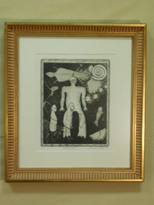 Lois T. Lewis "Thoughts of You" Lithograph: Lois T. Lewis, "Thoughts of You" lithography, signed. 11" H x 8 3/4" W. Excellent condition.
