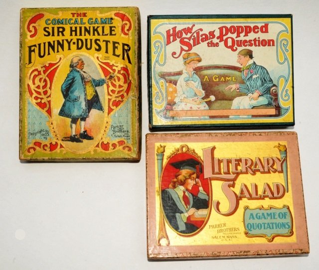 3 Antique Games Sir HINKLE - SILAS - SALAD (1 of 6)