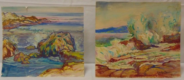 William Bradford Green - Two Watercolor Seascapes (1 of 5)