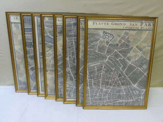 Suite of Eight Framed Prints of Paris (1 of 10)