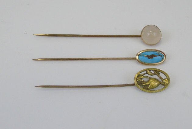 Collection of Yellow Gold Estate Stick Pins (1 of 9)