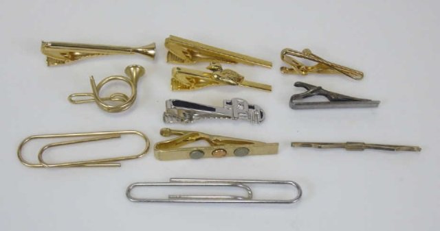 Collection of Gold & Gold Filled Vintage Tie Clips (1 of 5)