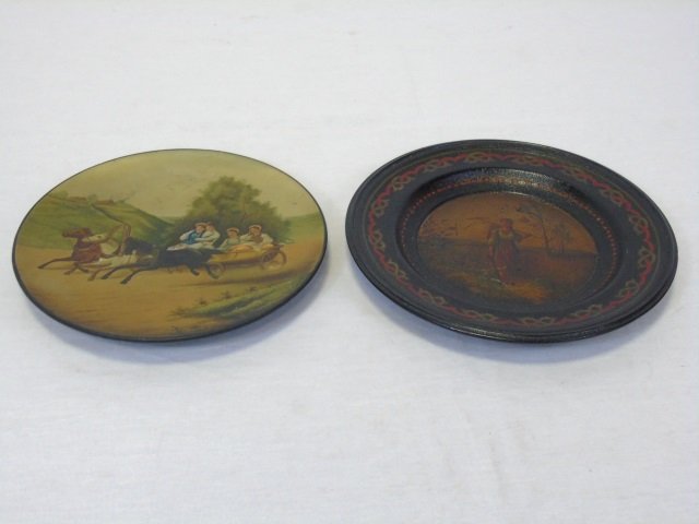 Two 19th C. Hand Painted Vishniakov Plates (1 of 6)
