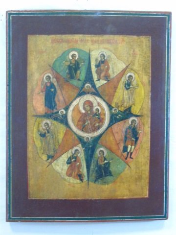 Very Large Antique Russian Icon of Burning Bush (1 of 4)