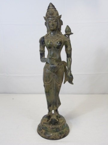Asian Cast Bronze Figure Statue (1 of 7)