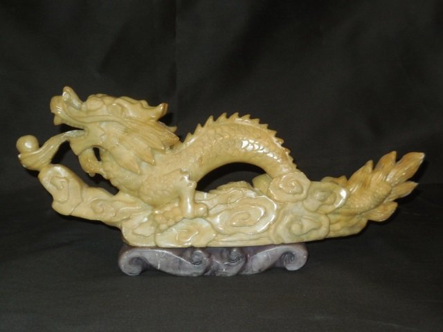 Soushan Stone Chinese Dragon Carving (1 of 8)