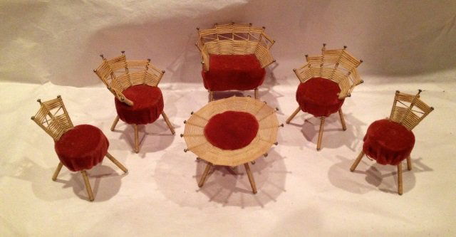 Antique Victorian Dollhouse Miniature Furniture (1 of 4)