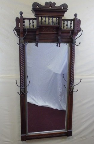 Victorian Eastlake Aesthetic Movement Hall Mirror (1 of 7)
