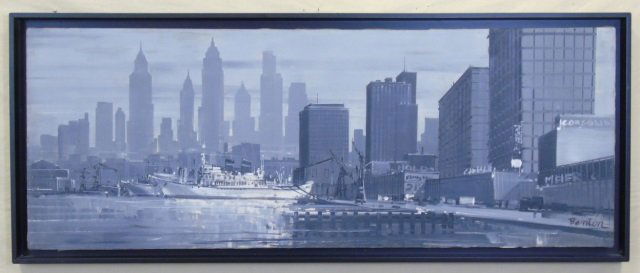 Benton - Oil Painting on Canvas NYC Sky Scrape (1 of 4)