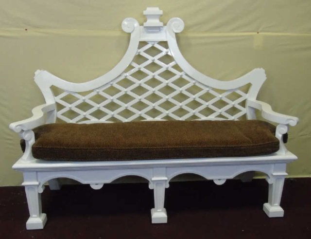 Chatsworth Chinese Chippendale Lacquer Bench (1 of 7)