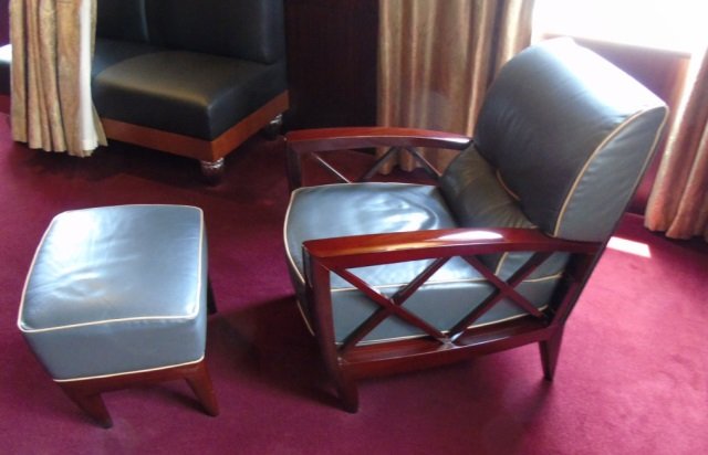 Contemporary Modern Arm Chair & Ottoman by Pace (1 of 9)