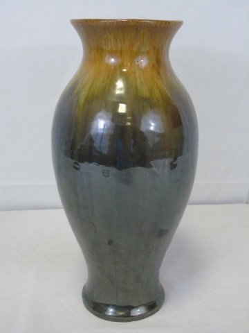 Large Antique Iron Glaze Fulper Art Pottery Vase: Large Antique Iron Glaze Fulper Art Pottery Vase. 13" high x 6" diameter.