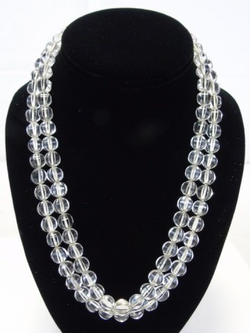 Antique Art Deco Rock Crystal & Sterling Necklace (1 of 4)