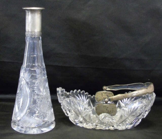 Lot of 2 Russian Imperial Cut Crystal Items (1 of 10)