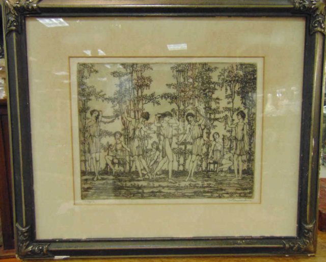 CLEO DAMIANAKES (1895-1979) Framed Engraving (1 of 5)