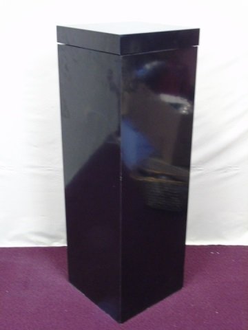 Black Lacquer Painted Art Pedestal Stand (1 of 3)