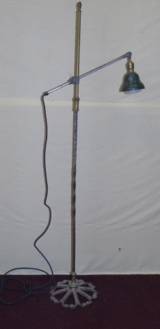 Vintage Mid Cent. Industrial Iron Floor Lamp (1 of 5)