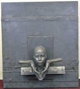 George Carlson - "The Young Swan" Bronze Relief: George Carlson - "The Young Swan" bronze relief. This work is signed Carlson 1991 back lower middle. Edition #4 /21. 32" W x 36" H. George Carlson creates two-dimensional andthree-dimensional art. Bor