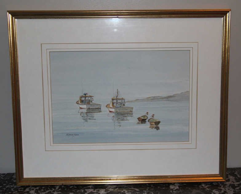 E Johnson - Framed Signed Watercolor Painting (1 of 5)