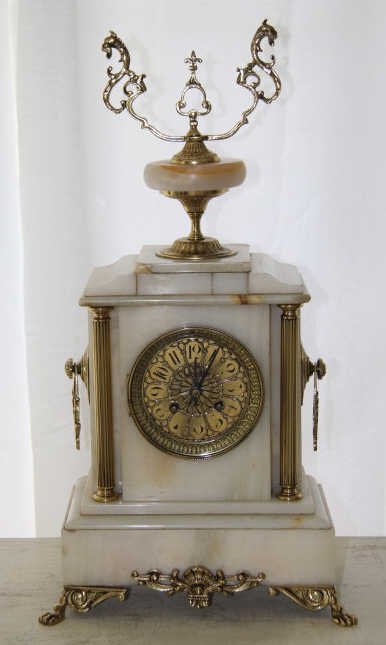 Neo Classical French Style Onyx Mantle Clock (1 of 8)