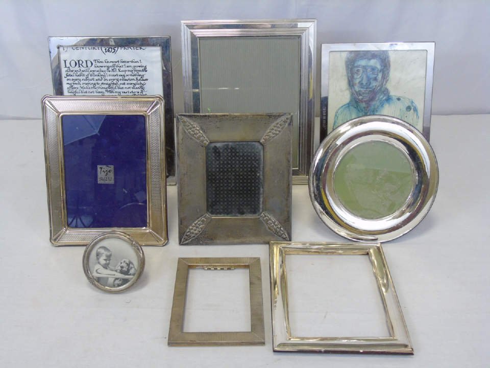 9 Sterling Silver Plate Frames Gucci & Christofle (1 of 10)