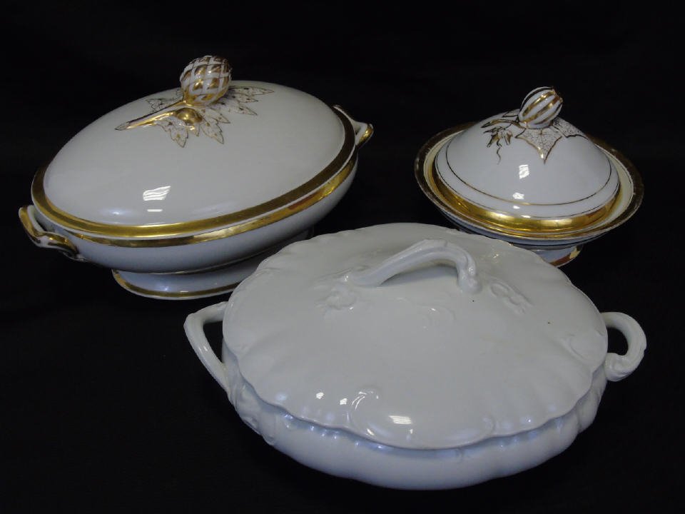 Antique English & Old Paris Porcelain Tureens (1 of 9)