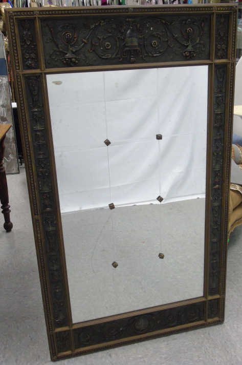 Antique Carved & Painted Mirror (1 of 4)