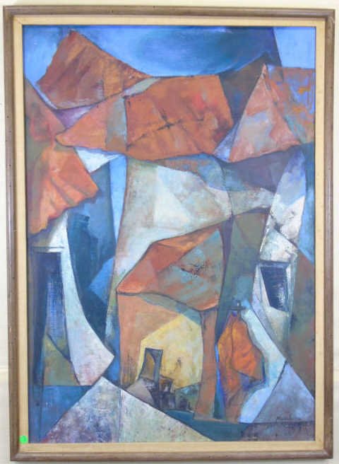 Maria Luisa - Abstract Painting "Ciudad Colonial" (1 of 5)