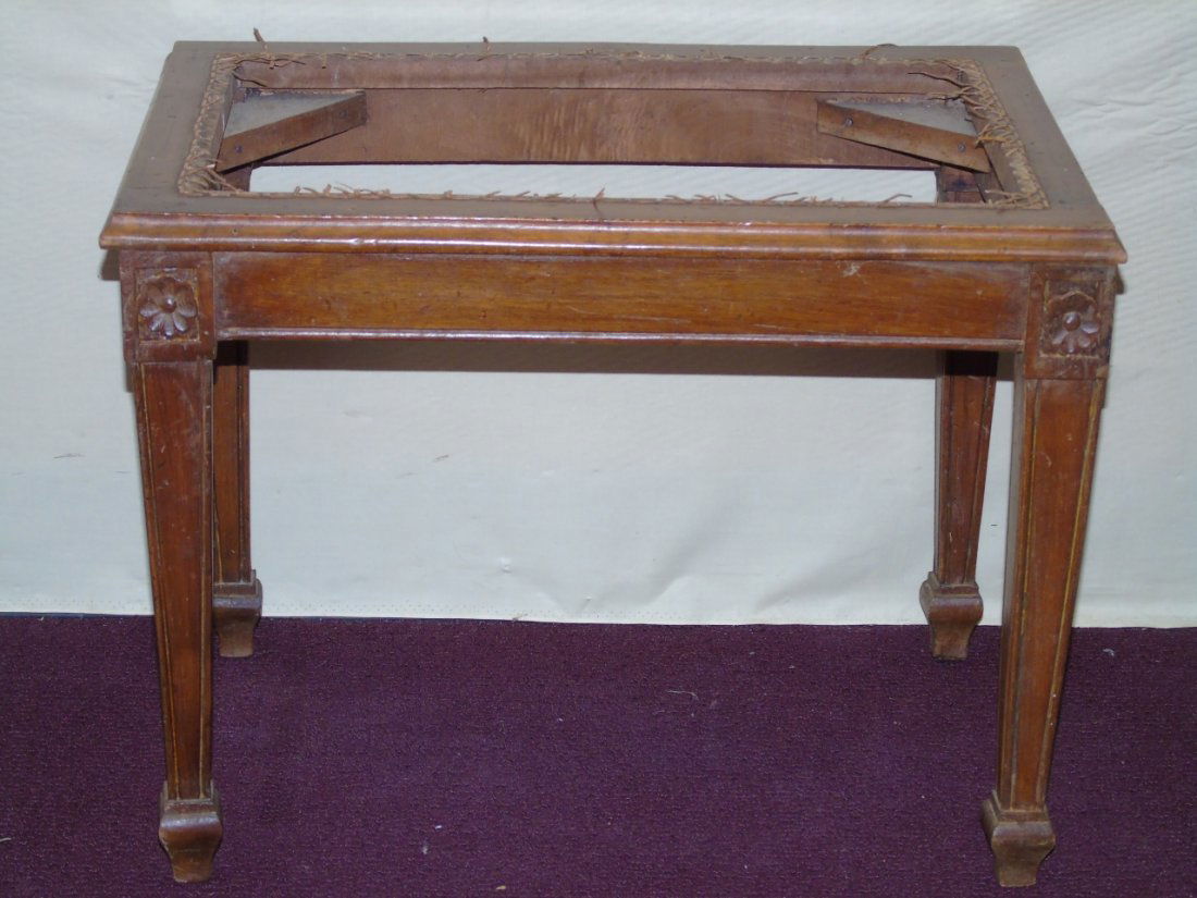 Antique Italian Hand Carved Louis XV Bench Frame (1 of 4)