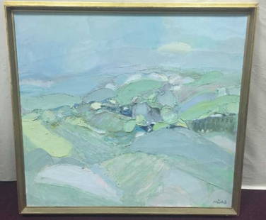 Roger Muhl (French 1929-2008) - Abstract Landscape: Roger Muhl (French 1929-2008) - Abstract Landscape. Signed. Professionally framed. Measures 46.5 by 43 inches. David Findlay Galleries, New York, New York (label on verso)