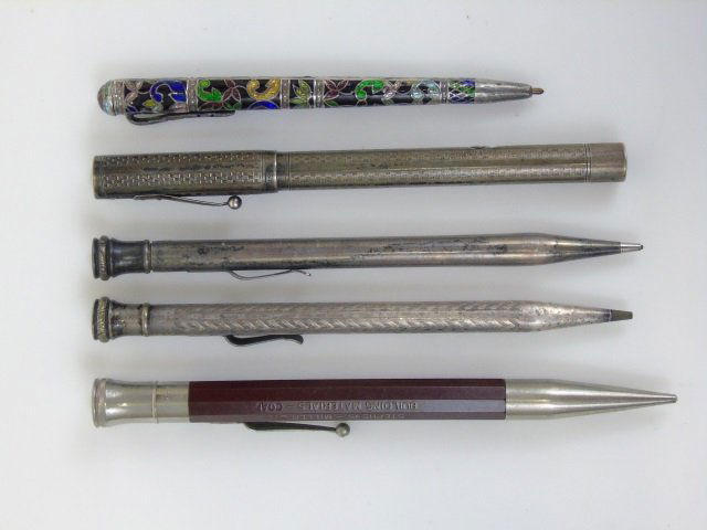 Collection Antique Vintage Sterling & Silver Pens (1 of 6)