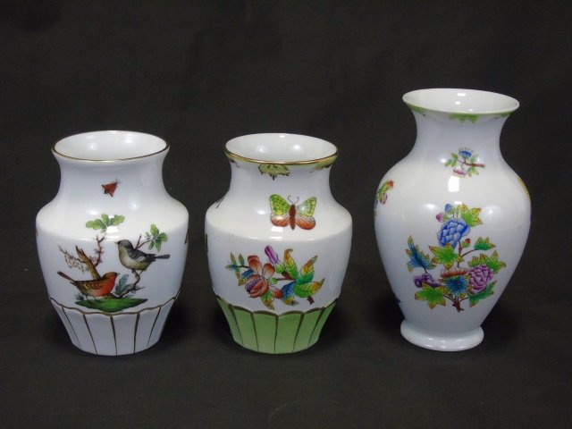 Herend of Hungary - Three Unmatched Vases (1 of 8)