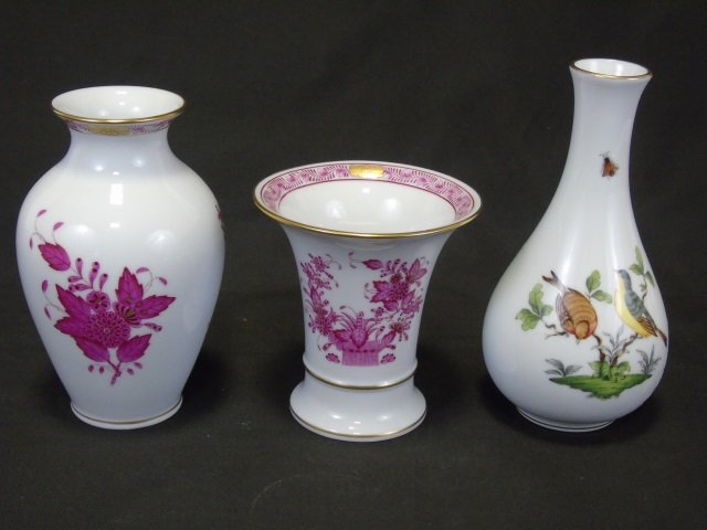 Herend of Hungary - Three Unmatched Vases (1 of 5)