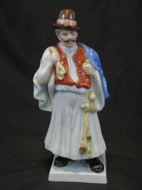 Herend of Hungary - Figurine of a Peasant w/ Rope (1 of 4)