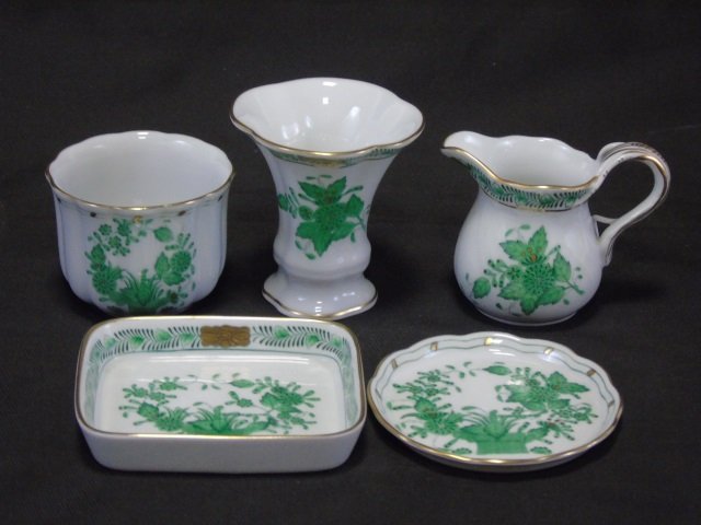 Herend of Hungary - 5 Chinese Bouquet Green Items (1 of 7)