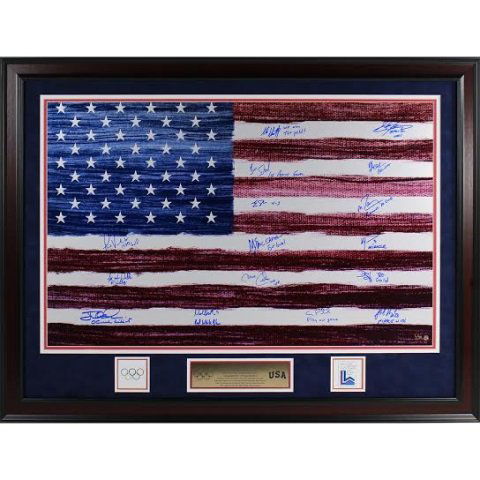 1980 USA Hockey Team-Signed American Flag (1 of 1)
